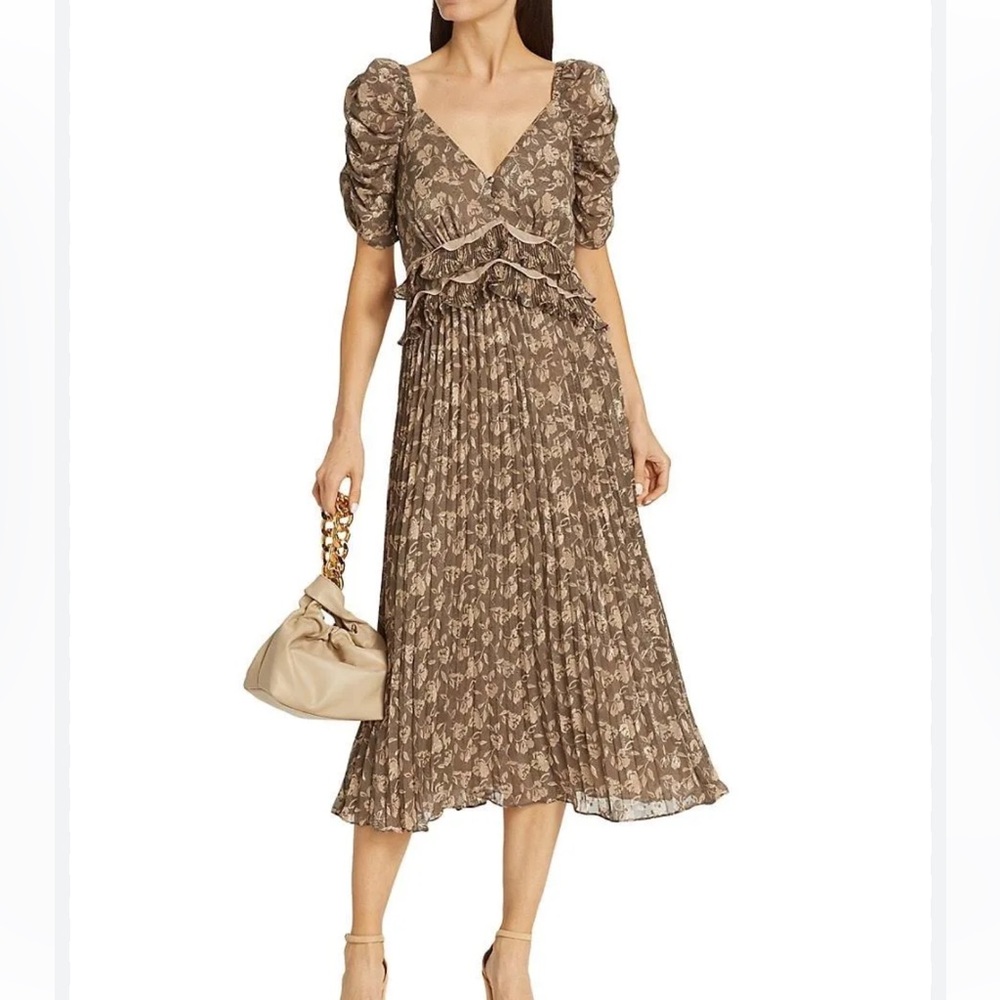En Saison Daphne Midi Dress	Mushroom size Small